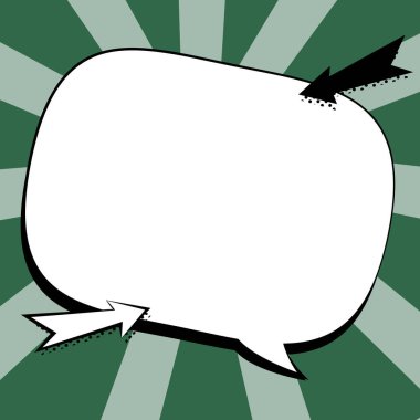 Comic Speech Bubble With Copy Space And Doodles. Empty Explosion Template