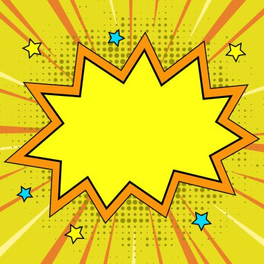 Comics Design Frames. Photo Frame Set With Explosion For Add Collage