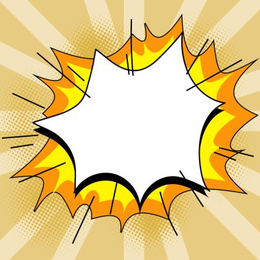 Comics Design Frames. Photo Frame Set With Explosion For Add Collage