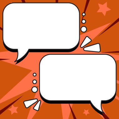 Comic Speech Bubble With Copy Space. Empty Template In Explosion Framework