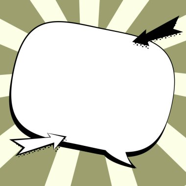 Comic Speech Bubble With Copy Space. Empty Template In Explosion Framework