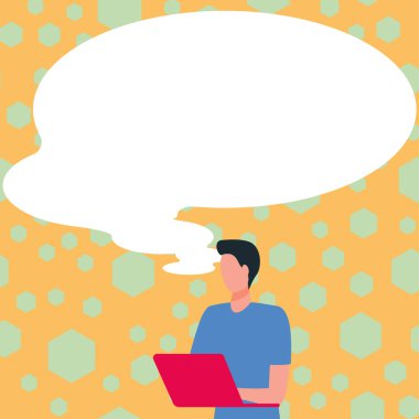 Konuşma Baloncuğuyla Çizim Yeni Duyuruyu Gösteriyor.