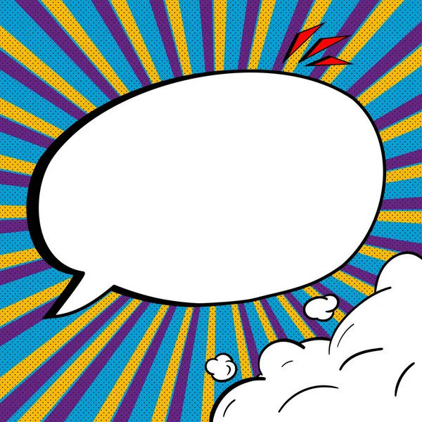 Speech Bubble With Copy Space Over Background. Template Framework For Ads