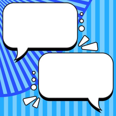Speech Bubble With Copy Space Over Background. Template Framework For Ads