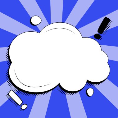 Comic Speech Bubble With Copy Space. Empty Template In Explosion Framework