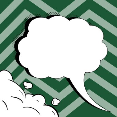 Speech Bubble With Copy Space Over Background. Template Framework For Ads