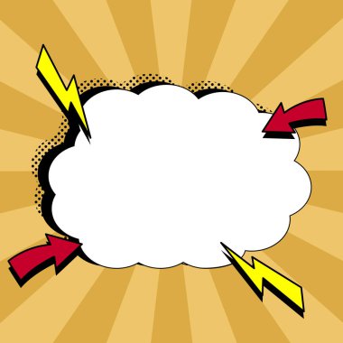 Speech Bubble With Copy Space Over Background. Template Framework For Ads