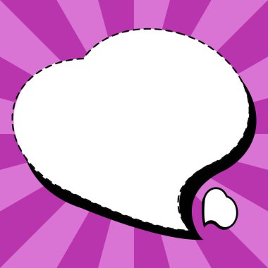 Speech Bubble With Copy Space Over Background. Template Framework For Ads