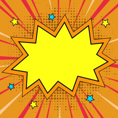 Speech Bubble With Copy Space Over Background. Template Framework For Ads