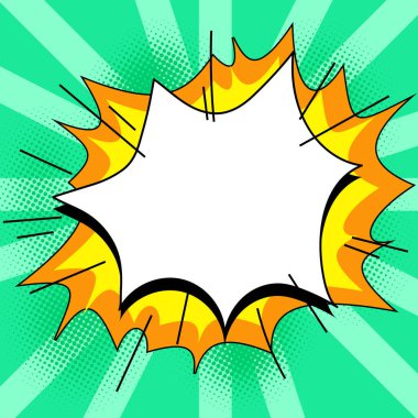 Comics Design Frames. Photo Frame Set With Explosion For Add Collage