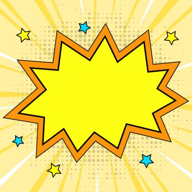 Speech Bubble With Copy Space Over Background. Template Framework For Ads