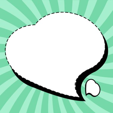 Comic Blank Speech Bubble Copy Space. Empty Template Explosion Framework