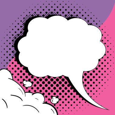 Comic Speech Bubble With Copy Space. Empty Template In Explosion Framework