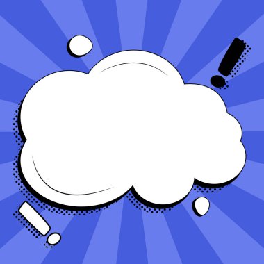 Speech Bubble With Copy Space Over Background. Template Framework For Ads