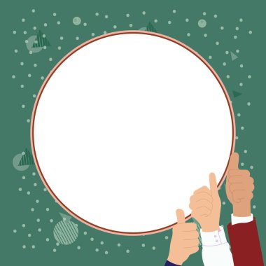 Big finger raised up pointing to whiteboard with important information.