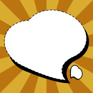 Speech Bubble With Copy Space Over Background. Template Framework For Ads