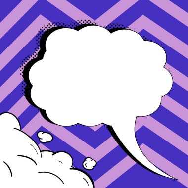 Speech Bubble With Copy Space Over Background. Template Framework For Ads