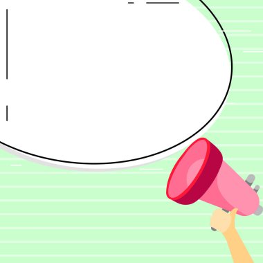 Bright Illustration Of Megaphone Making Loudly Brand New Infolmation.