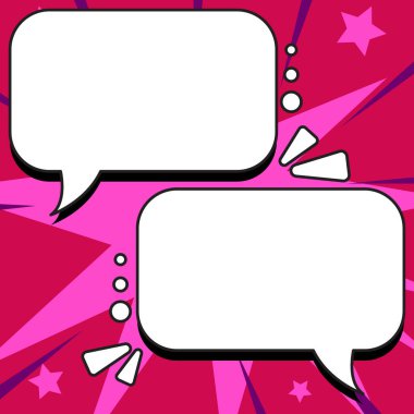 Comics Design Frames. Photo Frame Set With Boom Bubbles For Design Collage