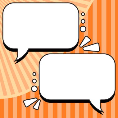 Comic Blank Speech Bubble Copy Space. Empty Template Explosion Framework