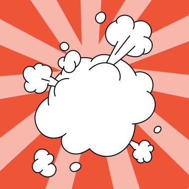 Blank Speech Bubble With Copy Space Over Color Background Design.