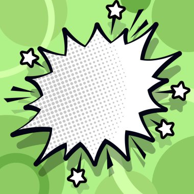 Speech Bubble With Copy Space Over Background. Template Framework For Ads