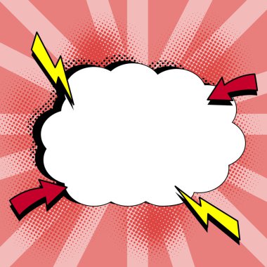 Speech Bubble With Copy Space Over Background. Template Framework For Ads