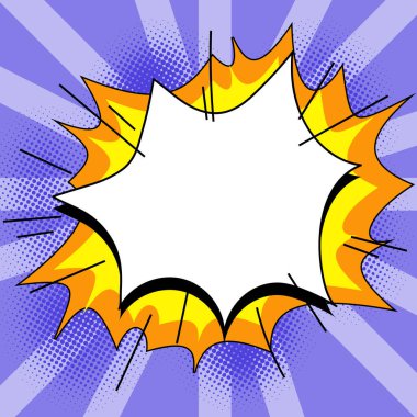 Speech Bubble With Copy Space Over Background. Template Framework For Ads