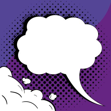 Comic Speech Bubble With Copy Space. Empty Template In Explosion Framework