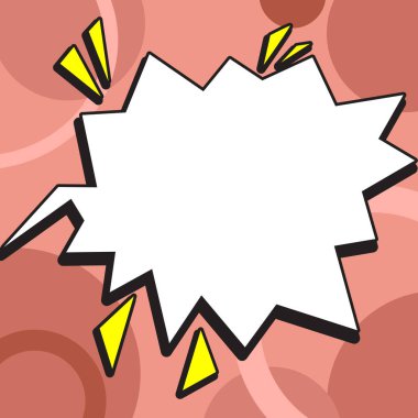 Comic Speech Bubble With Copy Space. Empty Template In Explosion Framework