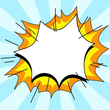 Comics Design Frames. Photo Frame Set With Explosion For Add Collage