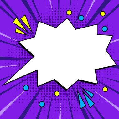 Speech Bubble With Copy Space Over Background. Template Framework For Ads