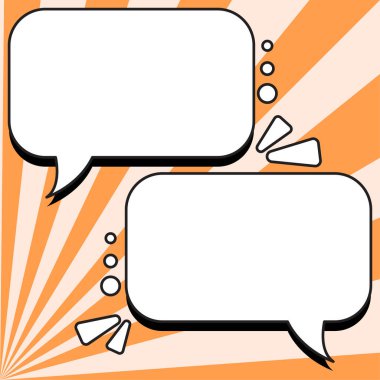 Comic Speech Bubble With Copy Space. Empty Template In Explosion Framework