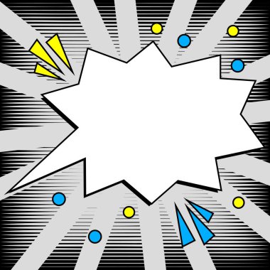 Comics Design Frames. Photo Frame Set With Explosion For Add Collage