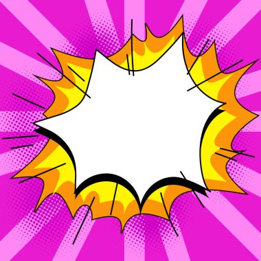 Speech Bubble With Copy Space Over Background. Template Framework For Ads