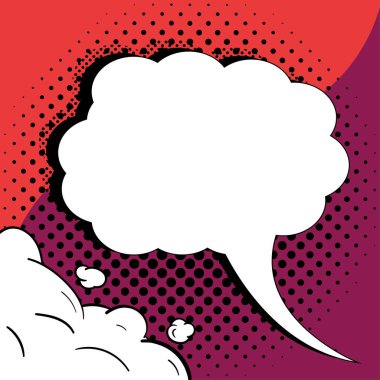 Comic Speech Bubble With Copy Space. Empty Template In Explosion Framework