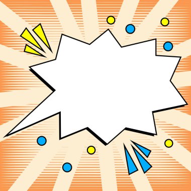 Speech Bubble With Copy Space Over Background. Template Framework For Ads