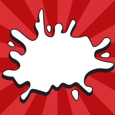 Comic Speech Bubble With Copy Space. Empty Template In Explosion Framework