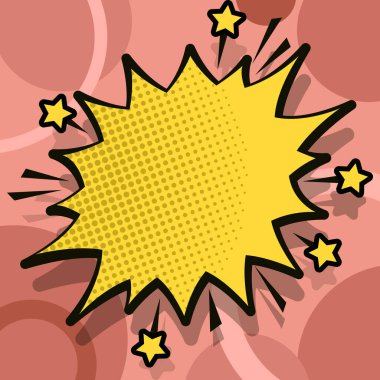 Speech Bubble With Copy Space Over Background. Template Framework For Ads