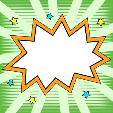 Speech Bubble With Copy Space Over Background. Template Framework For Ads