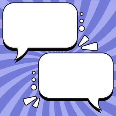 Comic Speech Bubble With Copy Space. Empty Template In Explosion Framework