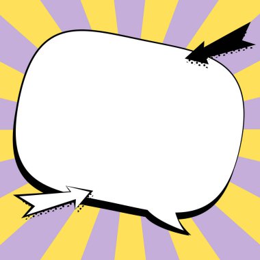 Comic Speech Bubble With Copy Space. Empty Template In Explosion Framework