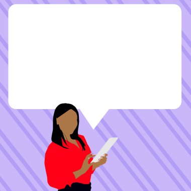 Colleague Speech Balloon Presenting Fresh And Important News Messages.