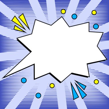 Speech Bubble With Copy Space Over Background. Template Framework For Ads