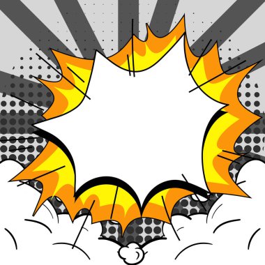 Comics Design Frames. Photo Frame Set With Explosion For Add Collage