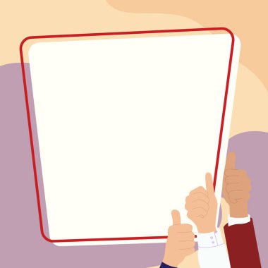 Big finger raised up pointing to whiteboard with important information.