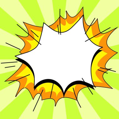 Speech Bubble With Copy Space Over Background. Template Framework For Ads