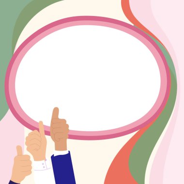 Big finger raised up pointing to whiteboard with important information.