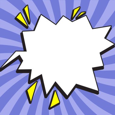 Speech Bubble With Copy Space Over Background. Template Framework For Ads