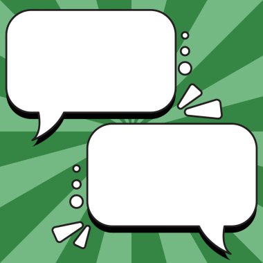 Speech Bubble With Copy Space Over Background. Template Framework For Ads